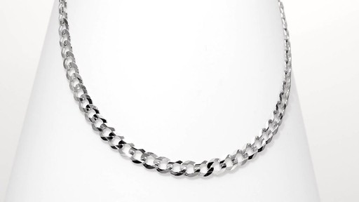 Curb Chain Necklace in 14K White Gold 