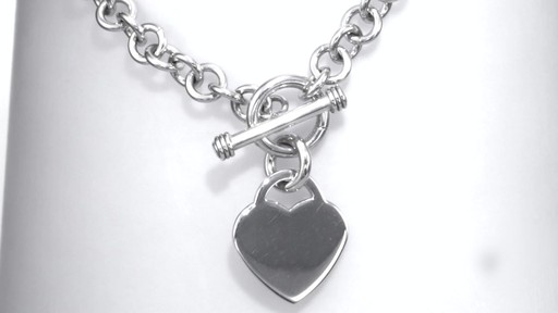 Heart Charm Toggle Necklace in Sterling 