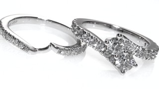 Diamond Contour Band In 14k White Gold Women S Size Regular Zales