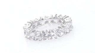 white sapphire eternity band