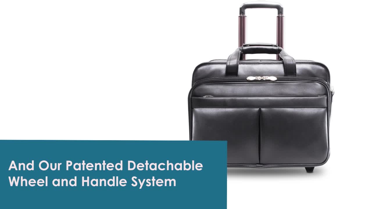 McKlein USA Nylon Checkpoint-Friendly 17” Detachable Wheeled Laptop Case